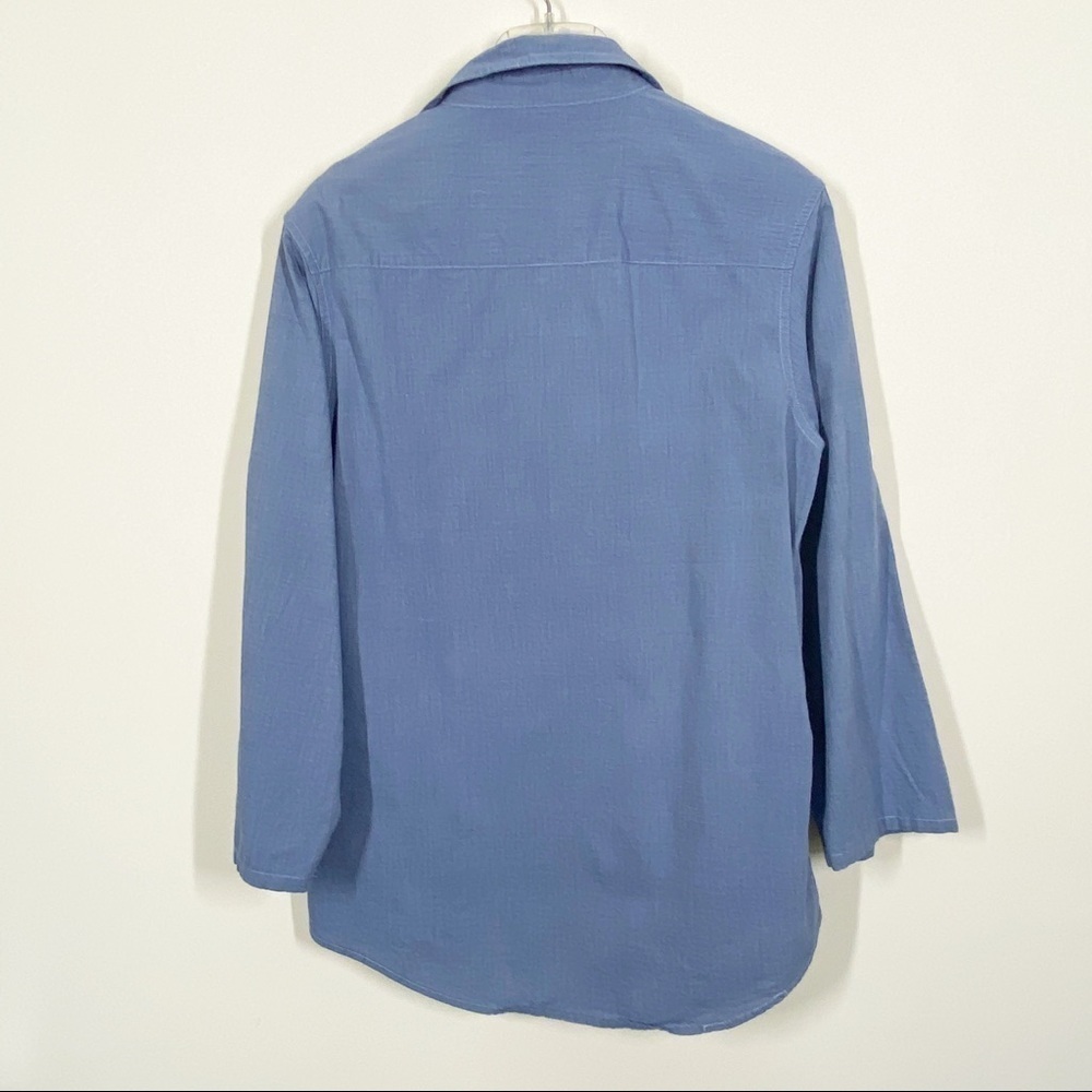 Faded Glory Chambray Shirt Organic Cotton Size 8-10 - Picture 4 of 7